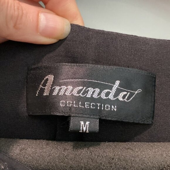 Amanda Black Floral Midi Dress size medium - Picture 8 of 13